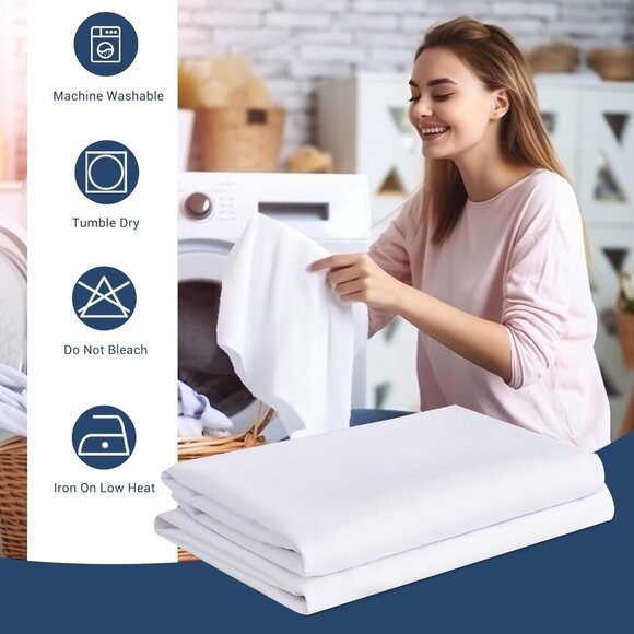 NEW! White Pillowcases Standard 4 Pack, 20x26 Pillow Cases with Envelope Closure - Picture 7 of 7